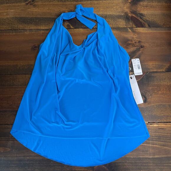 Magicsuit AZURE Blue Sophie Underwire Halter Top Tie Tankini Top Plus Size US 16 - Picture 3 of 12